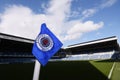 Corner Flag with Glasgow Rangers Crest and Deep Blue Beautiful Sky Background