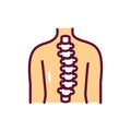 Scoliosis line icon. Isolated vector element.