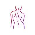 Scoliosis gradient linear vector icon Royalty Free Stock Photo