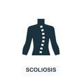 Scoliosis icon. Simple element from trauma rehabilitation collection. Creative Scoliosis icon for web design, templates