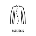 Scoliosis, posture correction vector icon