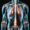 Scoliosis Spine Curve Anatomy and Posture Correction , ai generated