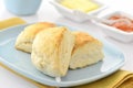 Scones with butter and jam