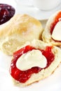 Scones with Jam and Cream Royalty Free Stock Photo