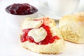 Scones with Jam and Cream Royalty Free Stock Photo