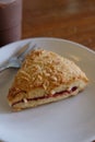 Scones with strawberry jam and cream. Royalty Free Stock Photo