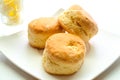 Scones on a white plate Royalty Free Stock Photo