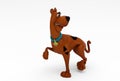 scooby dog 3d illustration minimal rendering on white background