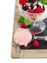 Scoop of berry icecream