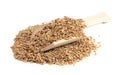 Scoop of Bulgar Wheat Isolated on a White Background