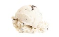 Scoop of Chocolate Chip Cookie Dough Ice Cream on a White Background Royalty Free Stock Photo