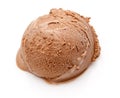 Scoop of chocolate ice cream