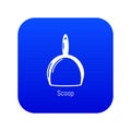 Scoop cleaning icon blue vector