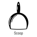 Scoop cleaning icon, simple black style