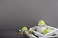 Scoop of homemade pistachio ice cream Royalty Free Stock Photo