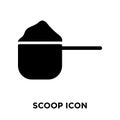 Scoop icon vector isolated on white background, logo concept of