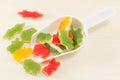 Scoop with jelly beans Royalty Free Stock Photo