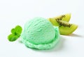 Scoop of light green ice cream Royalty Free Stock Photo