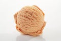 Scoop of orange ice cream in a close up texture Royalty Free Stock Photo