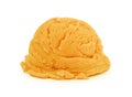Scoop of orange ice cream Royalty Free Stock Photo