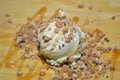 Scoop of pistachio gelato Royalty Free Stock Photo