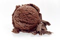 Scoop of Rich Chocolate Ice Cream with Shavings Royalty Free Stock Photo