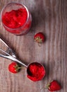 Scoop of strawberry sorbet Royalty Free Stock Photo