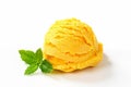 Scoop of yellow ice cream Royalty Free Stock Photo