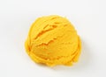 Scoop of yellow sorbet Royalty Free Stock Photo