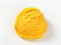 Scoop of yellow sorbet Royalty Free Stock Photo