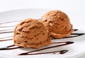 Scoops of chocolate ice creamn Royalty Free Stock Photo
