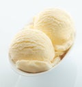 Scoops of creamy vanilla icecream