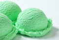 Scoops of green ice cream Royalty Free Stock Photo