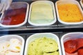 Scoops of ice cream - assorted flavors