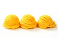 Scoops of yellow ice cream Royalty Free Stock Photo