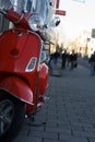 Scooter in Amsterdam Street Royalty Free Stock Photo