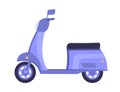 Scooter Bike cartoon. The illustration is isolated on a white background. Side view. Cool motorcycle. Vector