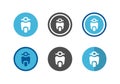 Scooter bike logo set,collection of vector motorcyle icon