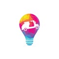 Scooter bulb shape concept logo. Royalty Free Stock Photo