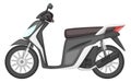 Scooter cartoon icon. Fast motorbike. Delivery transport