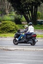 Scooter on the city road