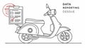 Scooter with a Data Reporting Issue, a System Error Vector Icon, vector design Generative AI Royalty Free Stock Photo