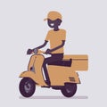 Scooter delivery boy