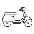 Scooter delivery icon, outline style Royalty Free Stock Photo