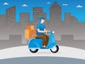 Delivery guy on scooter