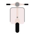 Scooter front flat illustration on white