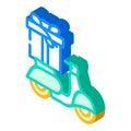 scooter gift isometric icon vector illustration