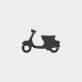 Scooter icon in a flat design in black color. Vector illustration eps10 Royalty Free Stock Photo