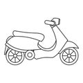 Scooter icon, outline style Royalty Free Stock Photo