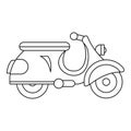 Scooter icon, outline style Royalty Free Stock Photo